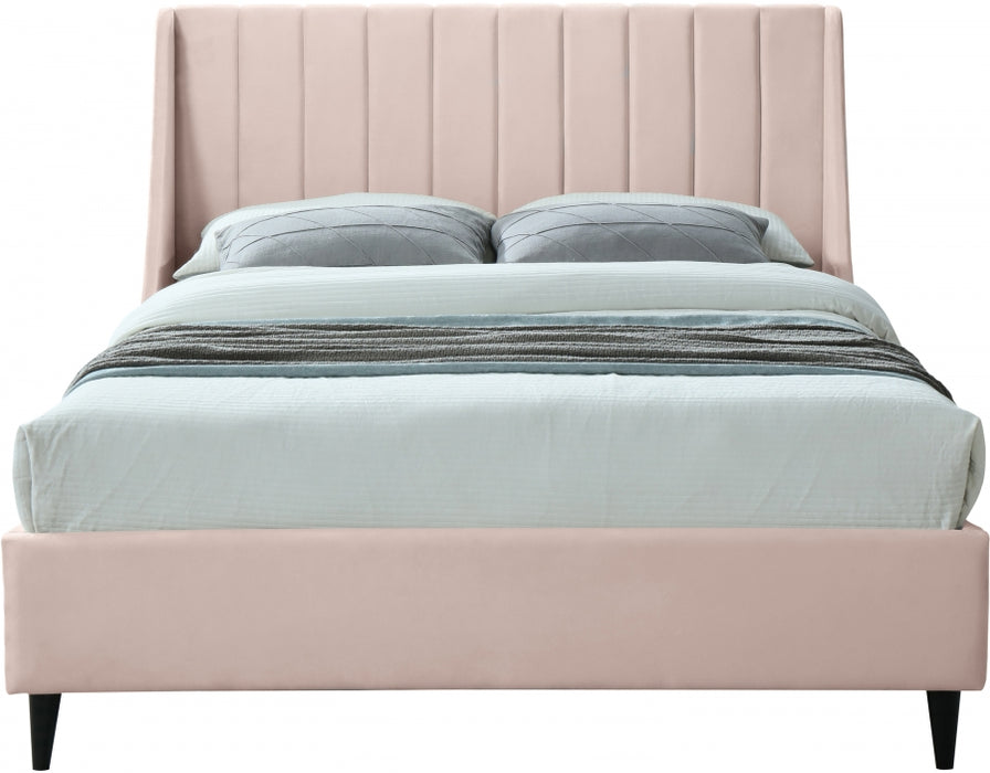Eva Velvet Full Bed Pink - EvaPink-F