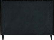 Eva Velvet King Bed Black - Gate FurnitureKing Bed