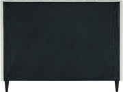 Eva Velvet King Bed Cream - Gate FurnitureKing Bed