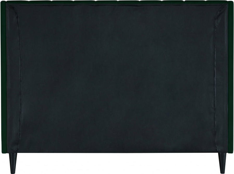 Eva Velvet King Bed Green - Gate FurnitureKing Bed