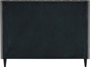 Eva Velvet King Bed Grey - Gate FurnitureKing Bed