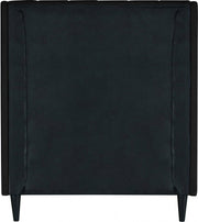 Eva Velvet Twin Bed Black - Gate FurnitureTwin Bed