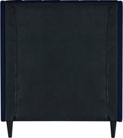 Eva Velvet Twin Bed Blue - Gate FurnitureTwin Bed