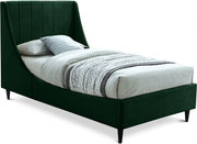 Eva Velvet Twin Bed Green - Gate FurnitureTwin Bed
