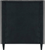 Eva Velvet Twin Bed Grey - Gate FurnitureTwin Bed