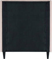 Eva Velvet Twin Bed Pink - Gate FurnitureTwin Bed