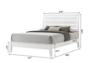 Evan White Queen Panel Bed - Gate FurnitureQueen Bed