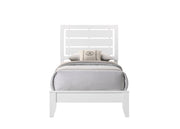 Evan White Twin Panel Bed - Gate FurnitureTwin Bed