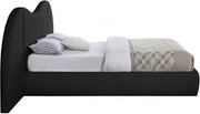 Everest Boucle Fabric Queen Bed (3 Boxes) Black - Gate FurnitureQueen Bed