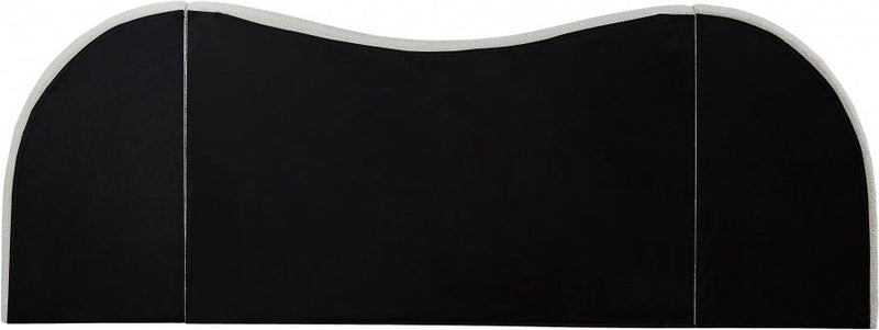 Everest Boucle Fabric Queen Bed (3 Boxes) Cream - Gate FurnitureQueen Bed