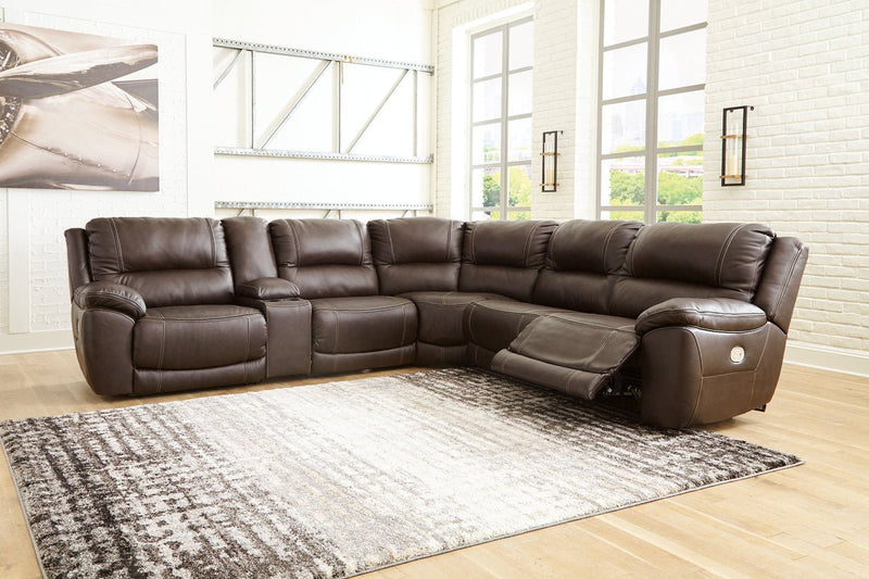 [EXCLUSIVE] Dunleith Chocolate 6 - Piece Power Reclining Sectional - Gate FurniturePower Reclining Sectional