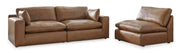[EXCLUSIVE] Emilia Caramel Leather 3 - Piece Sofa - Gate FurnitureSectional