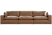 [EXCLUSIVE] Emilia Caramel Leather 3 - Piece Sofa - Gate FurnitureSectional