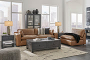 [EXCLUSIVE] Emilia Caramel Leather 3 - Piece Sofa - Gate FurnitureSectional