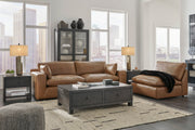 [EXCLUSIVE] Emilia Caramel Leather 3 - Piece Sofa - Gate FurnitureSectional