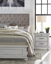 [EXCLUSIVE] Kanwyn Whitewash Upholstered Panel Bedroom Set - Gate FurnitureBedroom Set