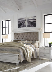 [EXCLUSIVE] Kanwyn Whitewash Upholstered Panel Bedroom Set - Gate FurnitureBedroom Set