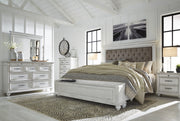 [EXCLUSIVE] Kanwyn Whitewash Upholstered Storage Bedroom Set - Gate FurnitureBedroom Set