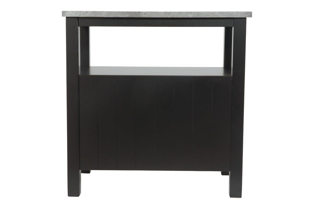 Ezmonei Black/Gray Chairside End Table - T341-7 - Gate Furniture