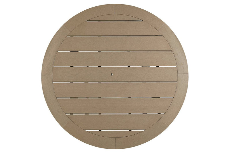 Fairen Trail Black/Driftwood Bar Table - Gate FurniturePub Table