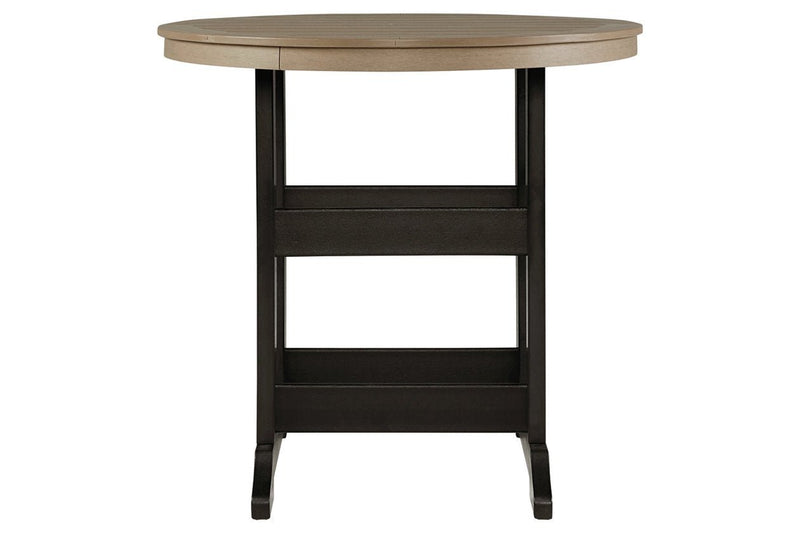 Fairen Trail Black/Driftwood Bar Table - Gate FurniturePub Table