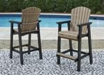 Fairen Trail Black/Driftwood Barstool (Set of 2) - Gate FurnitureBarstool