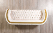 Fanci Ivory Velvet Sofa & Loveseat - FANCIIVORY-SL