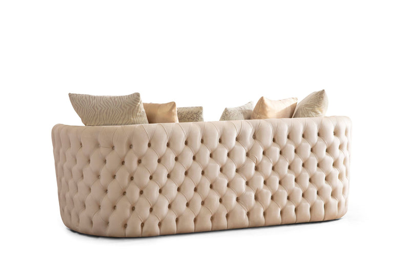 Fanci Ivory Velvet Sofa & Loveseat - FANCIIVORY-SL