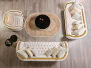 Fanci Ivory Velvet Sofa & Loveseat - FANCIIVORY-SL