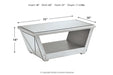 Fanmory Silver Finish Coffee Table - T910-1 - Gate Furniture