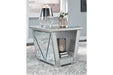 Fanmory Silver Finish End Table - T910-2 - Gate Furniture