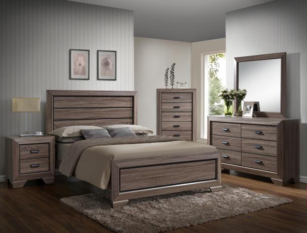 Farrow Grayish Brown Twin Panel Bed - Gate Furniture