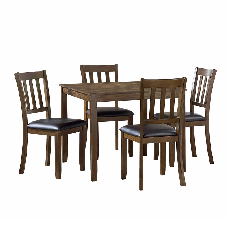 Faust Charcoal Brown 5 - Piece Dining Set - Gate FurnitureDining Room Set