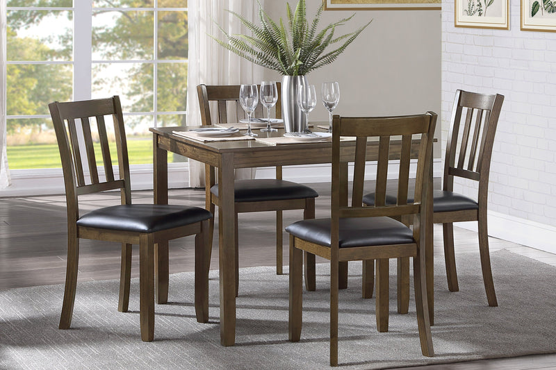 Faust Charcoal Brown 5 - Piece Dining Set - Gate FurnitureDining Room Set