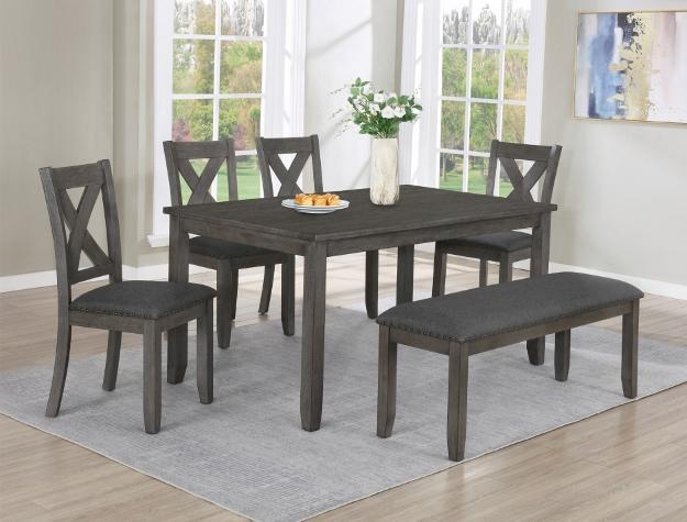 Favella Dark Gray Side Chair, Set of 2 - 2323DGY-S - Gate Furniture