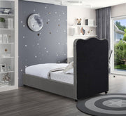 Felix Linen Textured Fabric Twin Bed Grey - Gate FurnitureTwin Bed