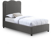 Felix Linen Textured Fabric Twin Bed Grey - Gate FurnitureTwin Bed