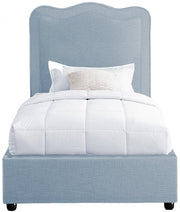 Felix Linen Textured Fabric Twin Bed Light Blue - Gate FurnitureTwin Bed