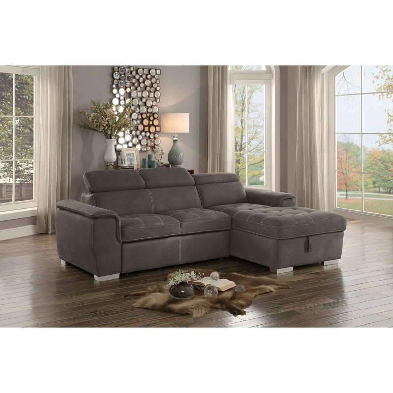 Ferriday Taupe Storage Sleeper Sectional - Gate FurnitureSleeper Sectional