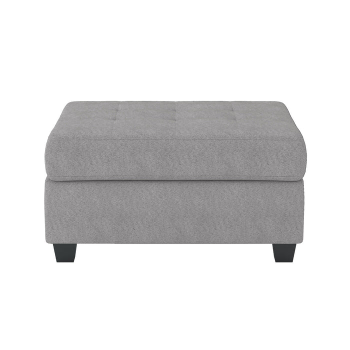 Heights Silver Gray  Reverisble Sectional with Storage Ottoman