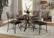 Fideo Brown/Gray Round Dining Set - Gate FurnitureDining Room Set