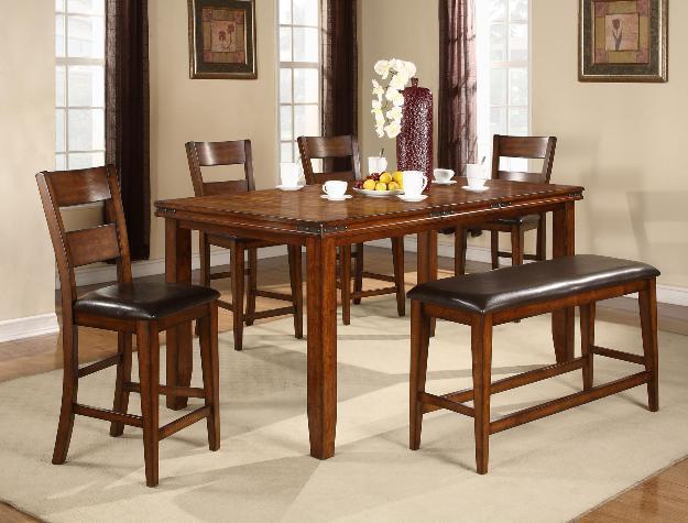 Figaro Brown Counter Height Set - Gate FurnitureCounter Height Set