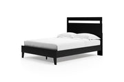 Finch Black/Brown Queen Panel Platform Bed - Gate FurnitureQueen Bed