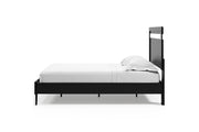 Finch Black/Brown Queen Panel Platform Bed - Gate FurnitureQueen Bed