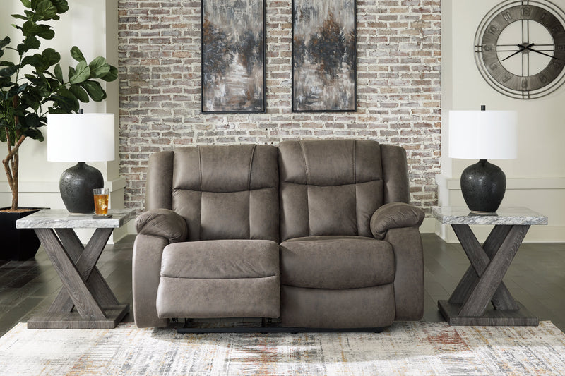 First Base Reclining Loveseat - Gate FurnitureLoveseat