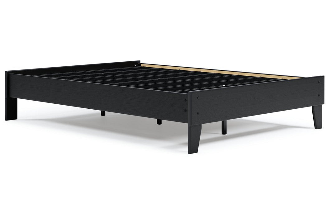 Flannia Black Full Platform Bed - EB3392-112 - Gate Furniture