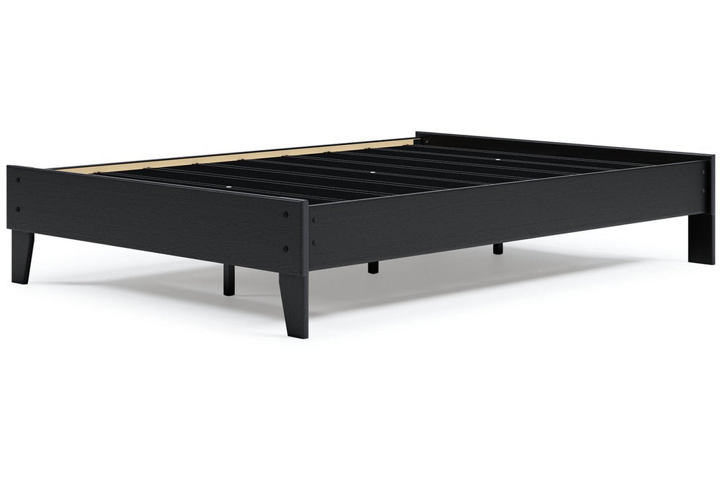 Flannia Black Full Platform Bed - EB3392-112 - Gate Furniture