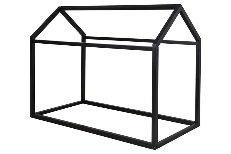 Flannibrook Black Twin House Bed Frame - Gate FurnitureFoundation