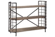 Flintley Brown/Gunmetal Bookcase - A4000075 - Gate Furniture