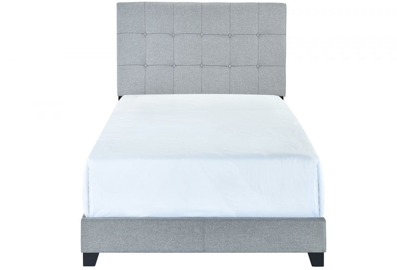 Florence Gray Upholstered Twin Bed - Gate FurnitureTwin Bed